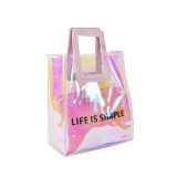 2020 fashion  Large Capacity Good Quality TPU  PVC Laser  Makeup Bag Cosmetic Bag beach bag