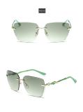 Luxury Ladies Oversize Sunglasses Women Big Rimless Square Shades Crystal Sun Glasses Female Driving Goggles Oculos 87801