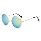 A0301 Superhot Eyewear 53mm Classic Retro Vintage Men Women Sun glasses Fashion Mirrored Round Metal Sunglasses