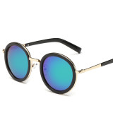 Fashion Sunglasses Round Style Women Sun glasses Mirrored Brand Design Points Women Mirror Eyewear UV400 Oculos De Sol 104501