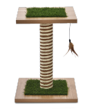 Modern Home Life Kitty Wooden Furniture Artificial Grass Mattress Sisal Post Cat Scratcher