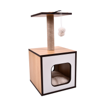Hanging Toy 2 Levels Pet Tree Sisal Post Rest Condo Cat Furniture