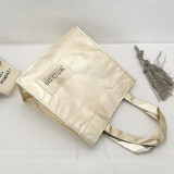 Cheap and mass sale laser laminated non woven wedding gift shoulder tote bag