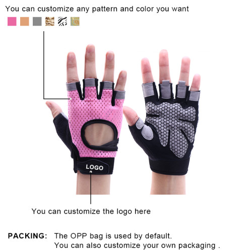 New Design Wholesale half finger fitness glove lifting gym Fitness Gloves Women