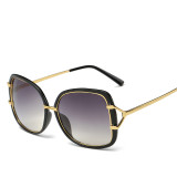 classic big frame sunglasses women metal wheel frame sunglasses fashion simple sun glasses UV400 oculos de sol feminino 104001