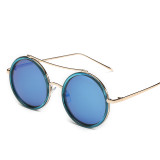 Restore Ancient Ways Round Sunglasses For Women Brand Designer Sunglasses Coating Half Moon 104301