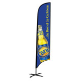 customizable Barber Shop Knitted Polyester Feather beach Flag with Pole