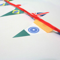 High quality bunting flag polyester pennant bunting national flags