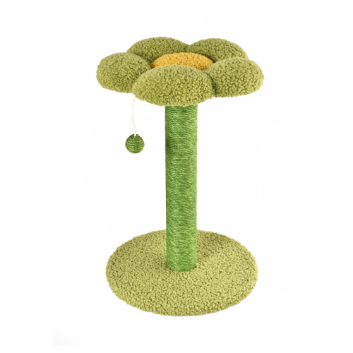 Sunflower Shape Hemp Rope Material Kitty Scratcher Toy Soft Cat Scratching Tree