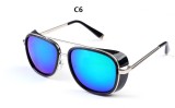Superhot Male Steampunk Sunglasses Tony Stark Retro Vintage Eyewear Men Steampunk Sun Glasses UV400 oculos de sol 10208