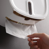 Amazon Hot New Design Magic Portable Removable Adhesive Wall Mounted Tissue Paper Dispenser Box Holder With Compartment