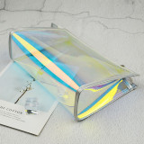 High quality  wholesale Custom Transparent Small Clear Luxury Laser  TPU PVC Ziplock Makeup Bag