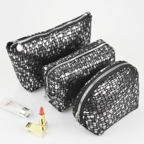 Custom logo women shiny pvc  make up organizer brushes pouch brushes set case luxury   cosmetics makeup bag
