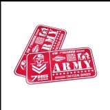 Private printed yellow outdoor UV resistant army tactical series advertising decal sticker