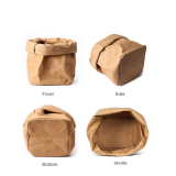 Wholesale Washable Kraft Paper Bag for Fruit Vegetable Food Bread Flower Stationary