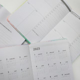 New Products 2022 Unique Quilted Ombre Fabric Hardcover Journal Custom Weekly Daily Planner Notebook