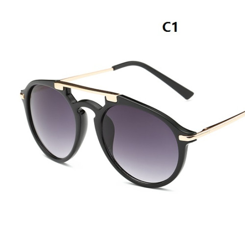 Fashion Cat Eye Sunglasses Women Vintage Semi-Rimless Sun Glasses Inspired Round Circle Sunglass 84301