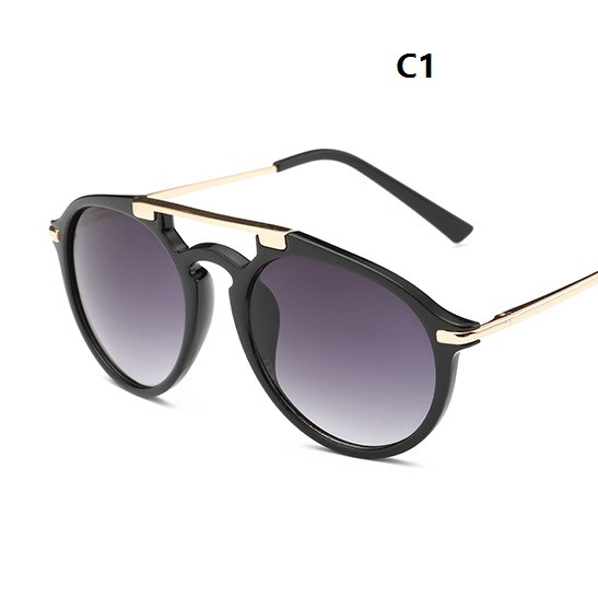 Fashion Cat Eye Sunglasses Women Vintage Semi-Rimless Sun Glasses Inspired Round Circle Sunglass 84301