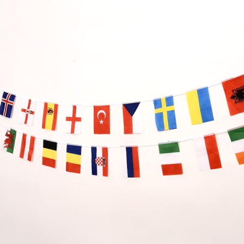 Hanging All Countries National Flag Bunting Polyester Decorative Flags