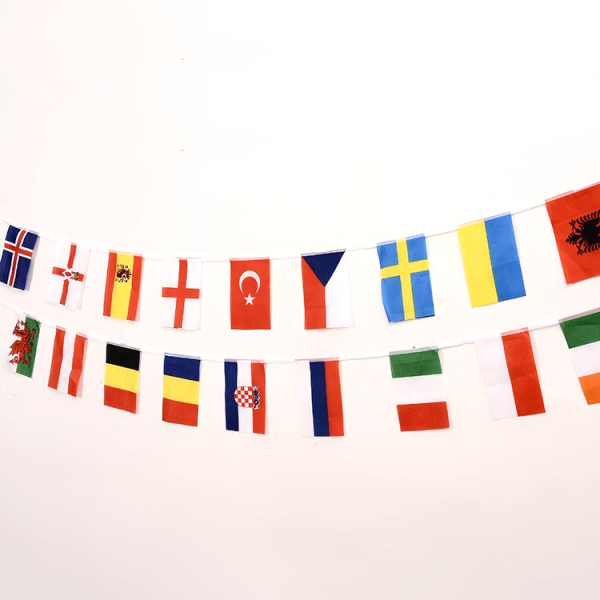 Hanging All Countries National Flag Bunting Polyester Decorative Flags