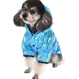 Custom blue dog waterproof pet clothes pet dog raincoat