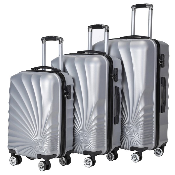 Light Weight Trolley Suitcase, High Quality 3pcs 20  24  28  Travel Luggage Set, Urtralight Fashion ABS PC Trolley Luggage