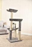 Wild Style Plush Pet Jumper Sisal Post Feather Scratching Toy Cozy Cat Furniture