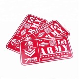 OEM silk screen printing green outdoor UV resistant army tactical series advertising decal sticker