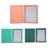 New Products 2022 Unique Water Color Custom Internal PVC Pocket Journal Weekly Daily Hardcover Spiral Planner Notebook