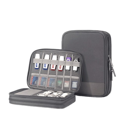 Travel daily multifunctional organizer bags double layers gadget bag digital organizer bag