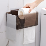 New  design no drill wall mounted adhesive plastic tissue paper box