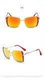 New Women Square Sunglasses High Quality Metal Frame Sun Glasses Red Frame Fashion Vintage Gafas Oculos De Sol Feminino 131401