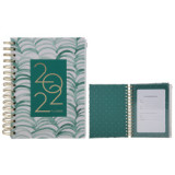 New Products 2022 Unique Water Color Custom Internal PVC Pocket Journal Weekly Daily Hardcover Spiral Planner Notebook