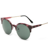 80301 Alloy + PC Frame Round Color Film Lens Women Sunglasses