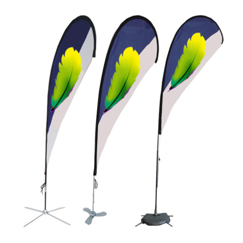 Outdoor Printed Promotional Business Advertising Feather Teardrop Beach Flag