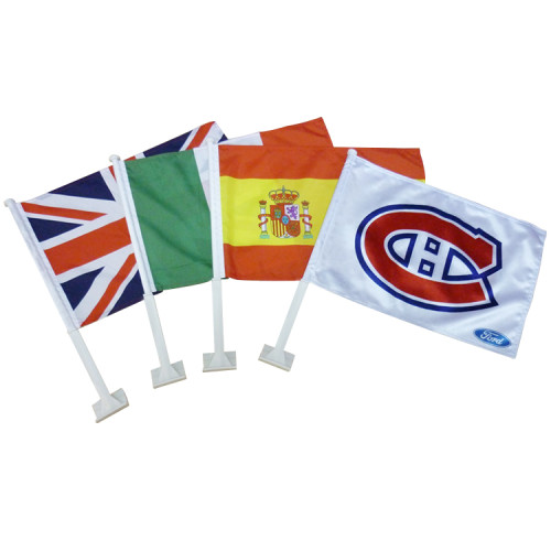 top selling custom mini knitted polyester mirror window car flag