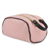 2020 Fashion new design large double zipper PU leather beauty makeup bag cosmetic case