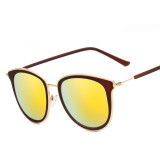 Fashion Retro Sunglasses Women Brand Design Vintage Round Sun Glasses Metal Sunglass 92801