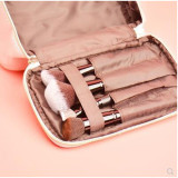 Small PU leather  cosmetic train bag cosmetic organizer case makeup bag