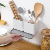 Taizhou New Design Bathroom storage shelf Adhesive No Drill Wall Mounted Electric Thoothbrush Storage Baskets