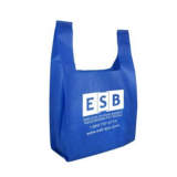 Promotion custom silk screen printing pp non woven t-shirt packaging bags