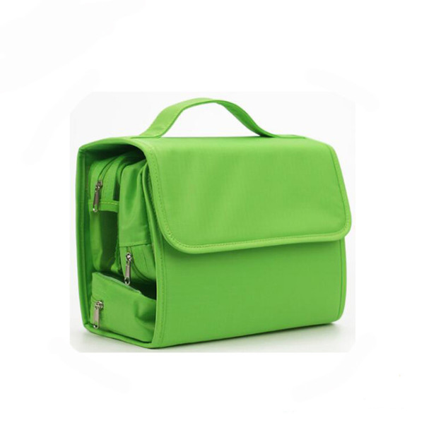 Travel Polyester Makeup Case Fold up Cosmetic Bag Hanging Toilet Bag Organizer Pouch