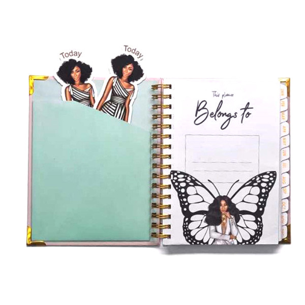 2021 Collegue Advertising Personalised Journal Customize Black Sequin Hard Cover Note Book and Dairies for Kids