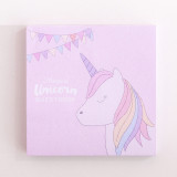 Cartoon Pink Dream Unicorn  Sticker Student Portable Note Book Office Square memo pad Sticker