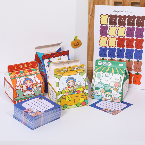 Natural scenery  memo pad can be torn N times stickers cute creative notes this student message memo pad