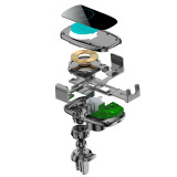 15W Touch Sensing Super Capacitor Glass Mirror Car Holder Wireless Charger