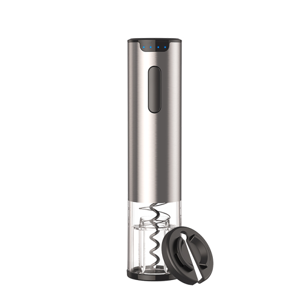 Wine Accessories Stainless Steel Body Battery Indicator Wine Opener Set Automatic Electric Wine Bottle Opener