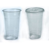 Best price pet plastic cup biodegradable clear plastic glass cup with straw