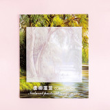 Creative oil painting style square torn message N times sticky note memo note paper