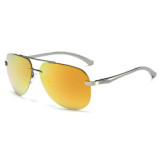 66626 Superhot Eyewear Rimless Pilot Style Sun glasses Shades Mens Polarized Driving Sunglasses
